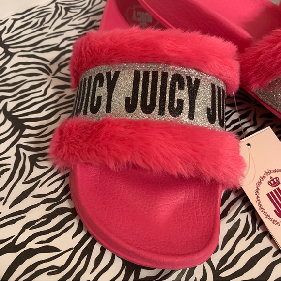 Juicy WAKE Bright Pink Slide Slipper Shoe NWT Size 7.5M and 11M JUICY COUTURE - Picture 3 of 9